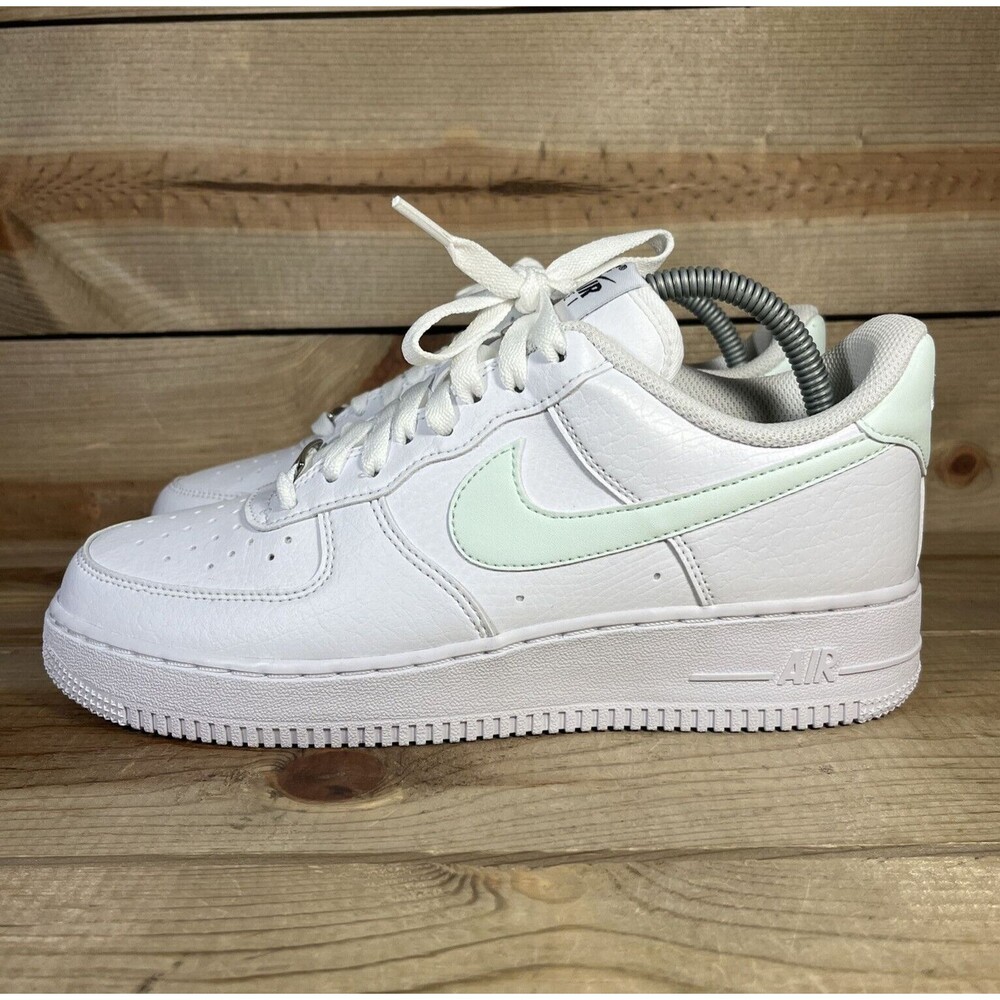 NIKE REFURBISHED Size W9 Nike Air Force 1 '07 White Barely GreenShoes DN1430-103